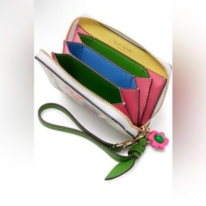Kate Spade White and Green Floral Wallet